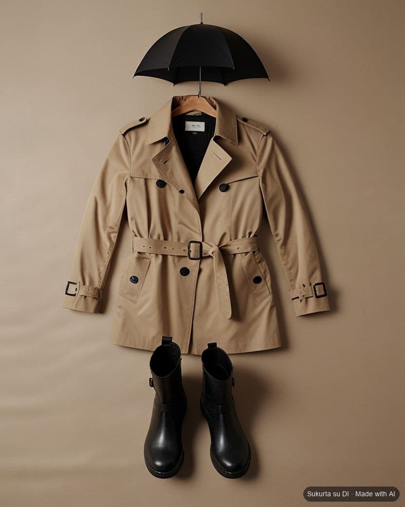 Today's look: A blazer or a light knit, an umbrella